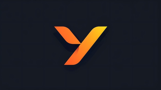 Photo the logo of the letter y is on a black background