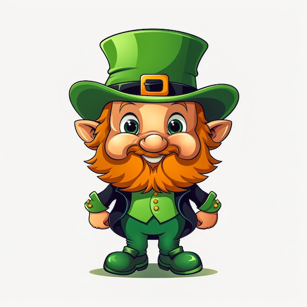 Photo logo of a man without a face with an orange beard and a green hat the logo can be used in seasonal