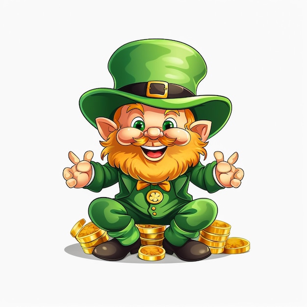 Photo logo of a man without a face with an orange beard and a green hat the logo can be used in seasonal