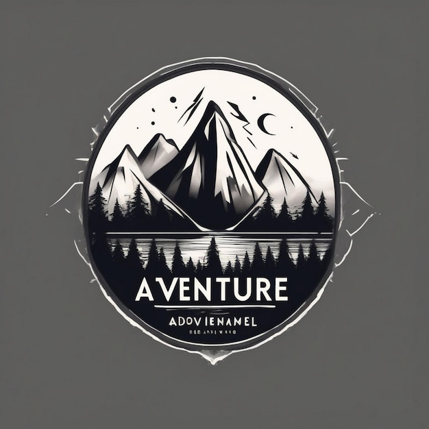 Photo a logo for a mountain adventure