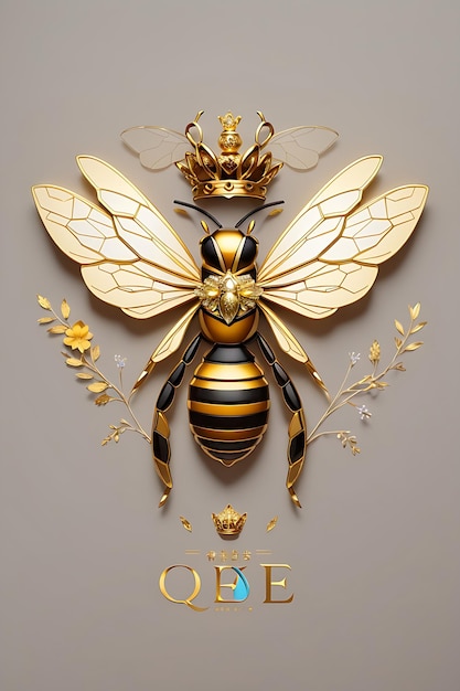 The logo presents a queen bee