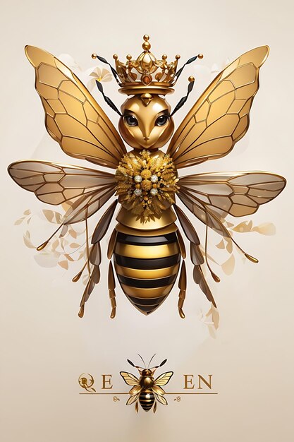 The logo presents a queen bee