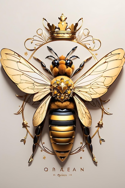 The logo presents a queen bee