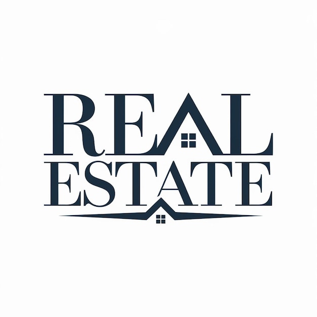 a logo for real estate estate estate is shown in a white background