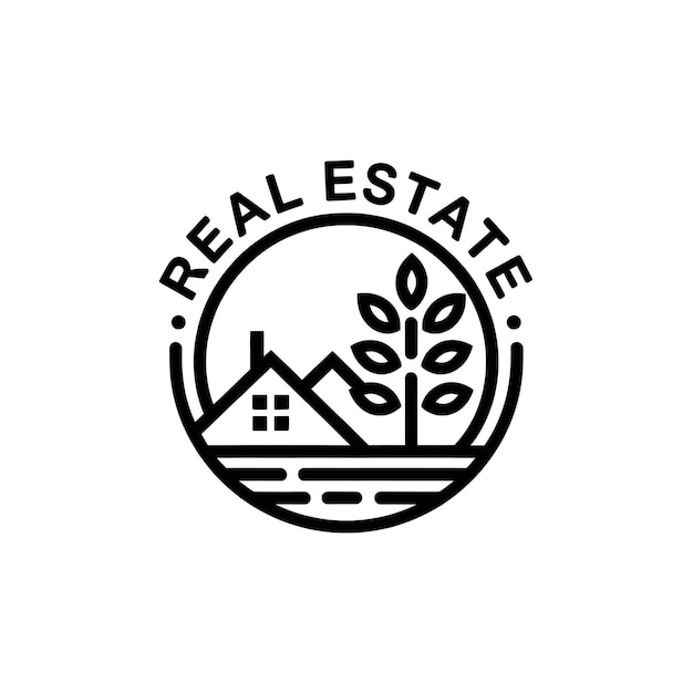 Photo a logo for real estate is shown on a white background