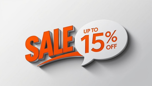 a logo for sale with a speech bubble that says sale percent