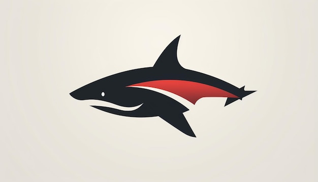 Photo logo of shark minimal style of japanese