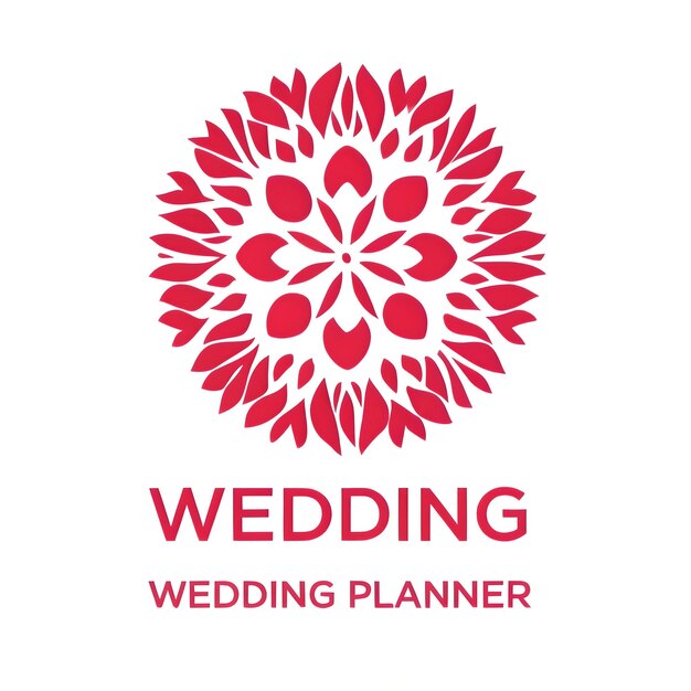 Photo a logo for a wedding with a floral design