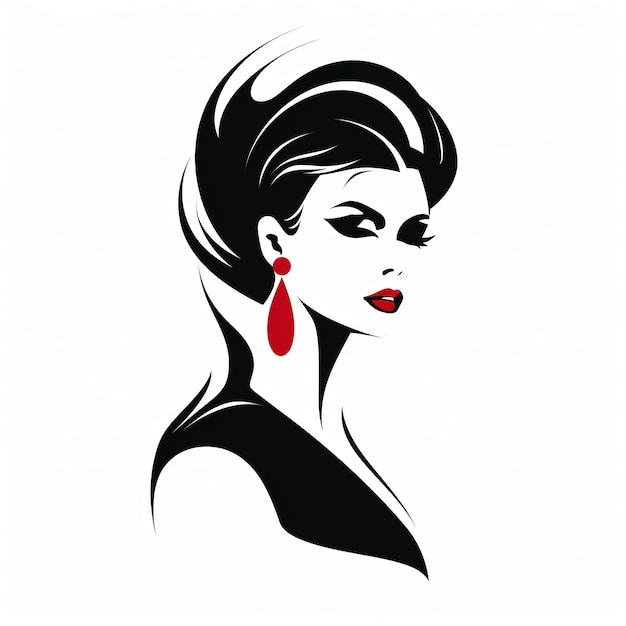 Logo with fashion model vector