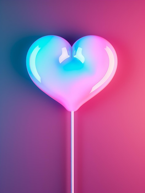 Lollipop heart as a symbol of love on Valentines Day