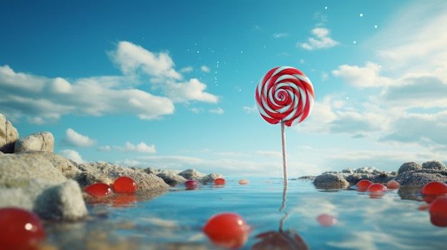 Lollipop perfect for composition