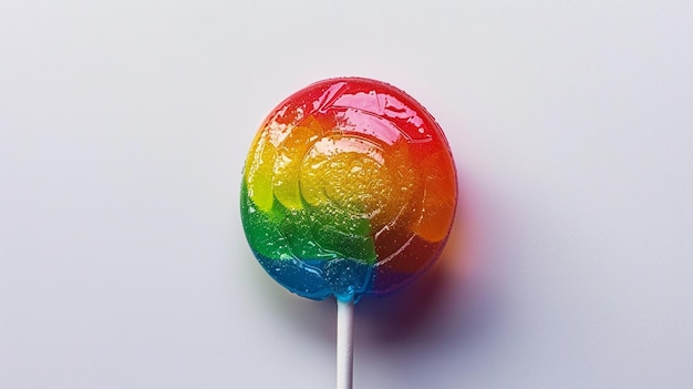 Photo a lollipop that is on a stick