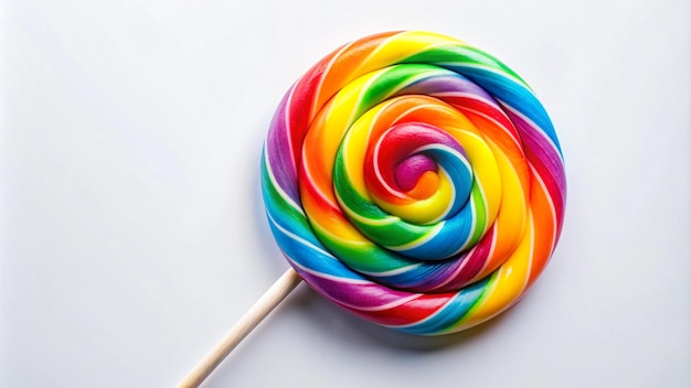 a lollipop that is on a stick