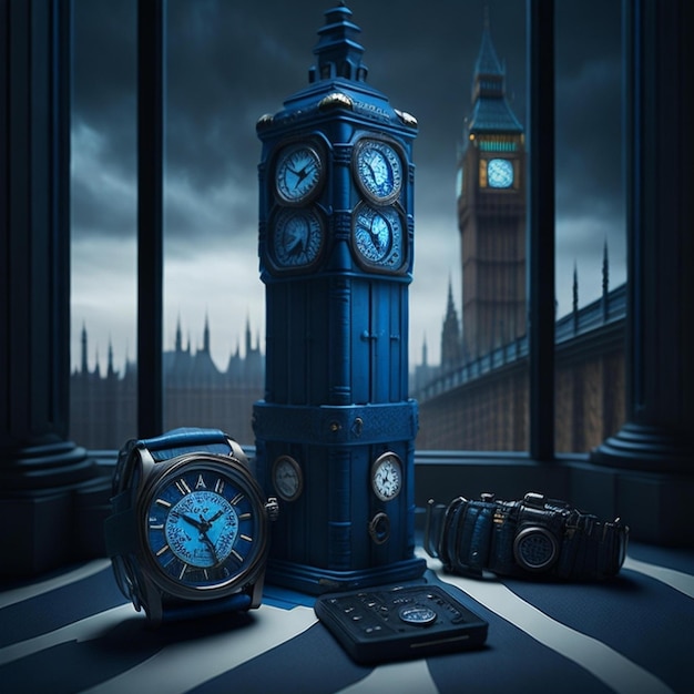 Photo london blue lighting and straps swiss