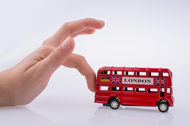 London Bus and hand