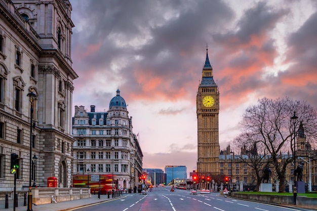 London city skyline with Big Ben and Houses of Parliament cityscape in UK