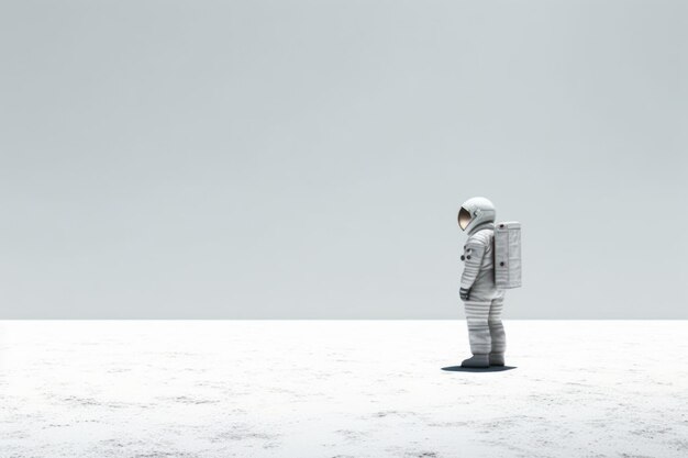 Lone Astronaut In Spacesuit Generative AI