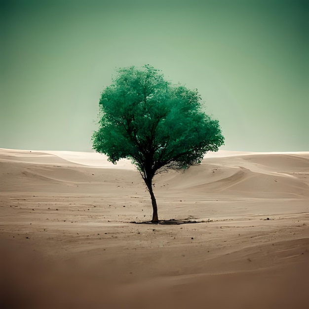 Lone tree in the desert