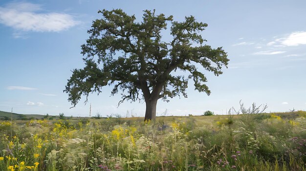 Lone tree Tree Oak image Free for use