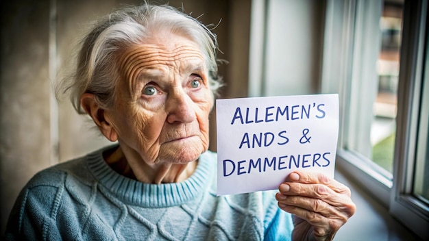 Photo lonely elderly woman with dementia and alzheimers disease