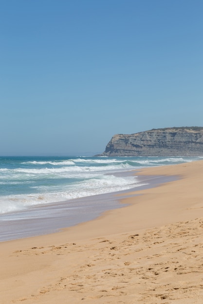 Long beach on atlantic ocean coast