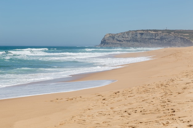 Long beach on atlantic ocean coast