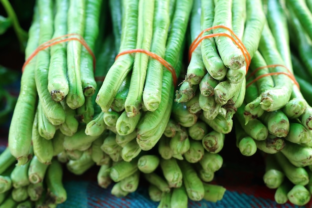 Long beans at market