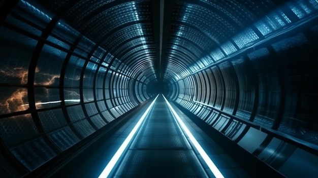 Long empty tunnel Generative AI