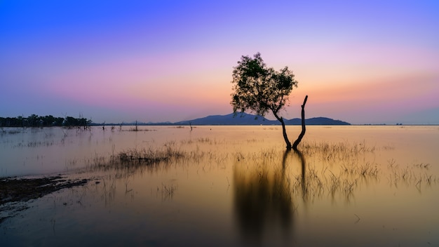 Long exposure Bang Phra reservoir