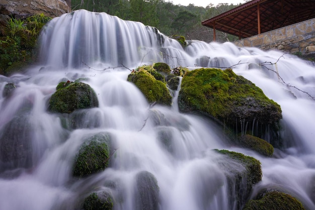 Long Exposure River Landscape During Fall