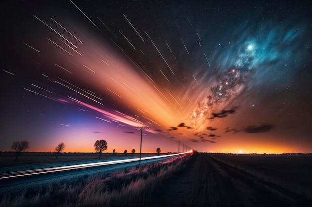 Long exposure skies