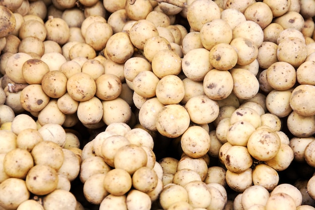 long gong Thai fruits as background