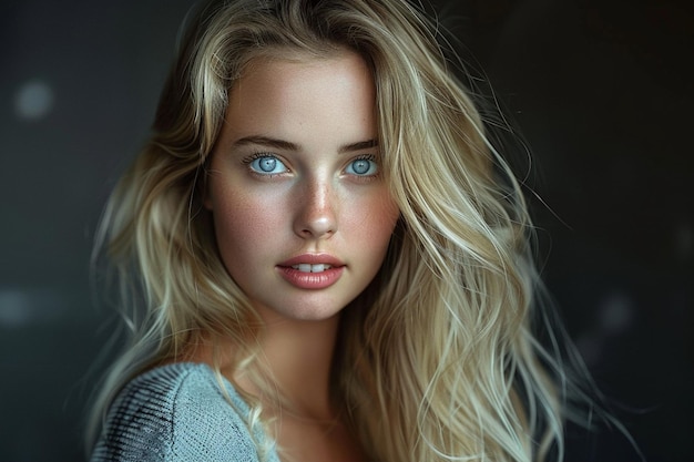 Long Haired Blonde Woman Beauty