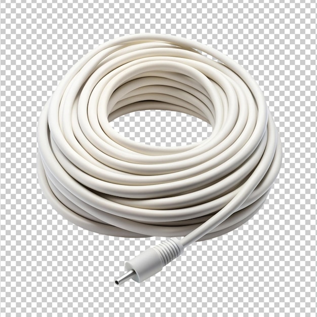 long white cable isolated