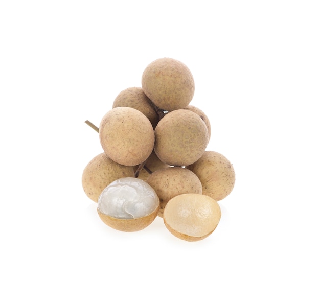 Longan fruit isolated on white background