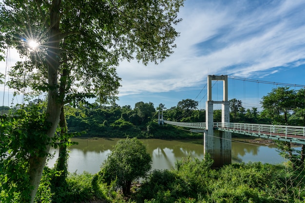 longest suspension bridge in North eastern Region at Tana Rapids National Park