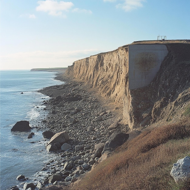 A longterm monitoring station tracking coastal erosion rates