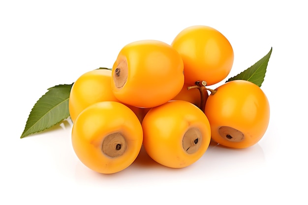 loquat fruit isolated on white background