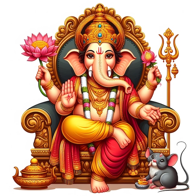 lord Ganesha Ganpati on Ganesh Chaturthi Or Indian wedding clipart black and white free download