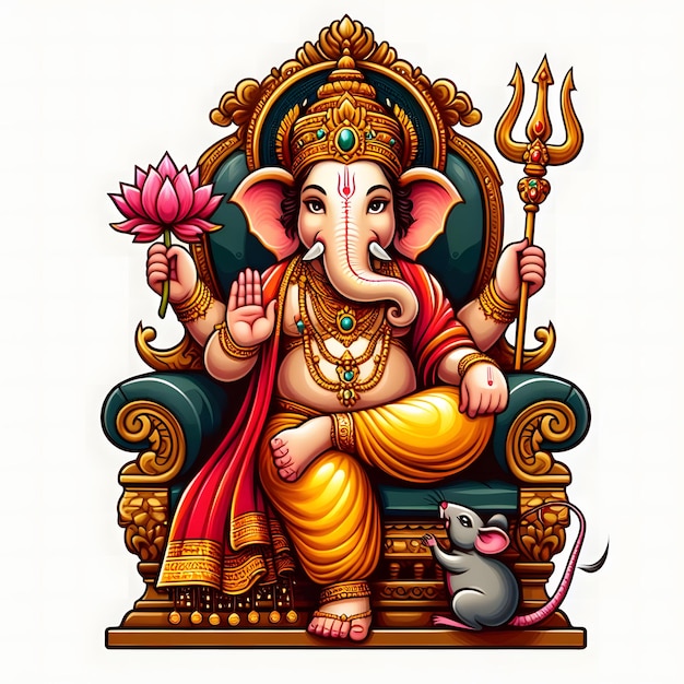 lord Ganesha Ganpati on Ganesh Chaturthi Or Indian wedding clipart black and white free download