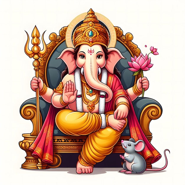 lord Ganesha Ganpati on Ganesh Chaturthi Or Indian wedding clipart black and white free download