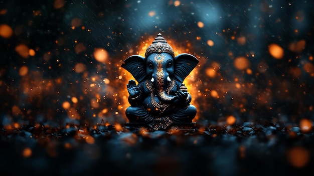 Lord Ganpati on Ganesh Chaturthi background