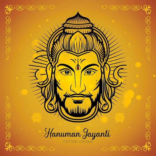 Photo lord hanuman for hanuman jayanti illustration design