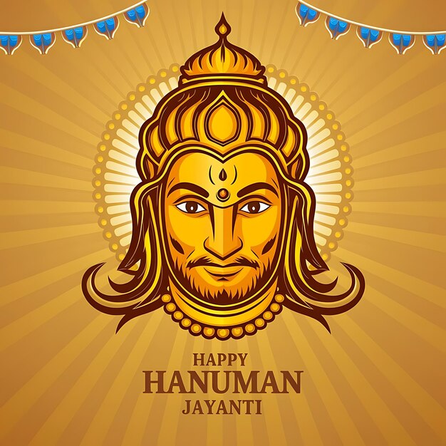 Photo lord hanuman for hanuman jayanti illustration design