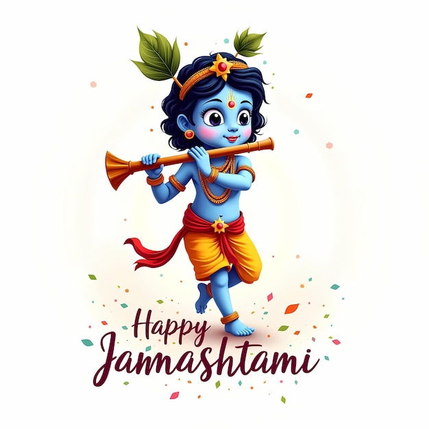 Lord Krishna image background AI generated