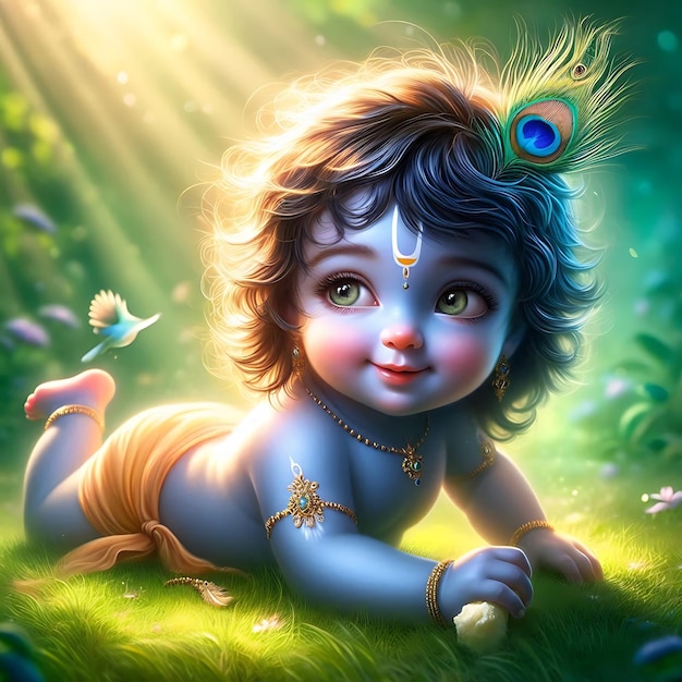 lord krishna jee illustration