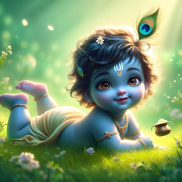 lord krishna jee illustration