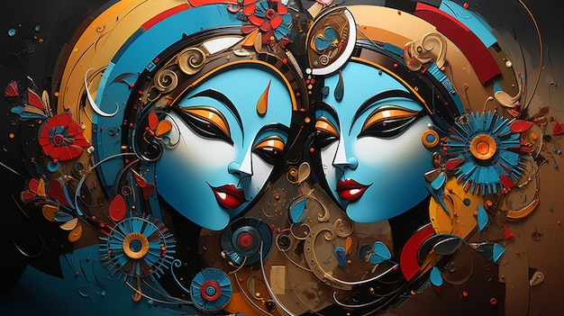 Lord Krishna and Radha