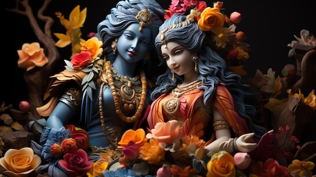 Lord Krishna and Radha