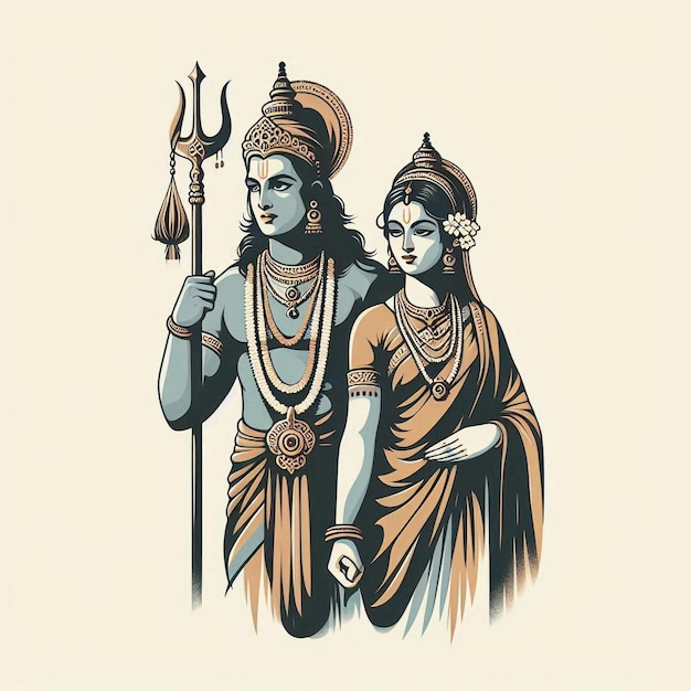 Lord Rama With Sita